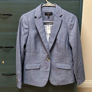 Talbots Light Blue Textured Blazer